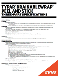 Download DrainableWrap Peel and Stick 3-Part Specification