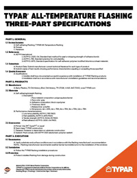 Download TYPAR All-Temperature Flashing 3-Part Specification