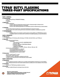 Download TYPAR Butyl Flashing 3-Part Specification