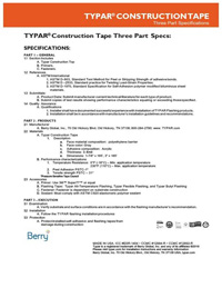 Download TYPAR Construction Tape 3-Part Specification