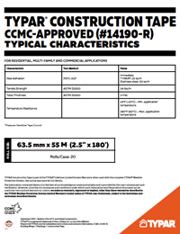 Download TYPAR Construction Tape CCMC Typical Characteristics