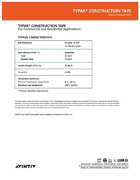 Download TYPAR Construction Tape Typical Characteristics