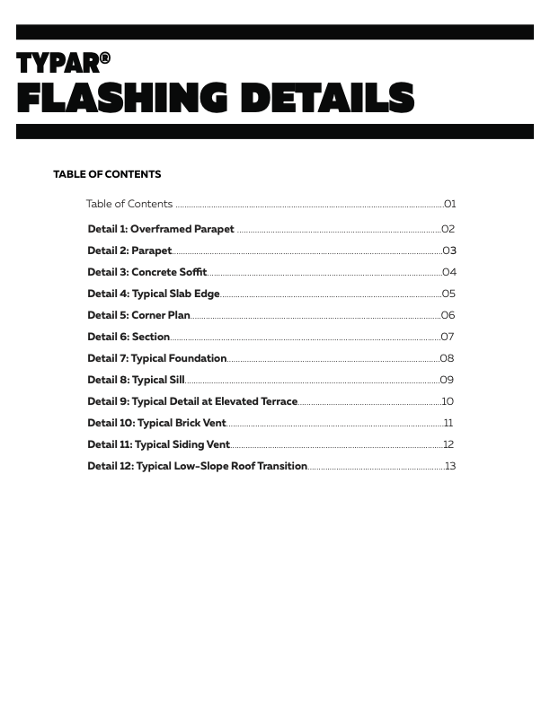 Download TYPAR Flashing Details
