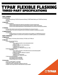 Download TYPAR Flexible Flashing 3-Part Specification