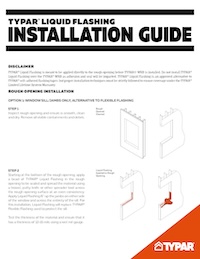 Download TYPAR Liquid Flashing Installation Instructions