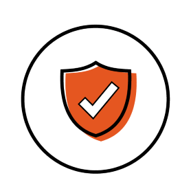 Tick in a shield icon